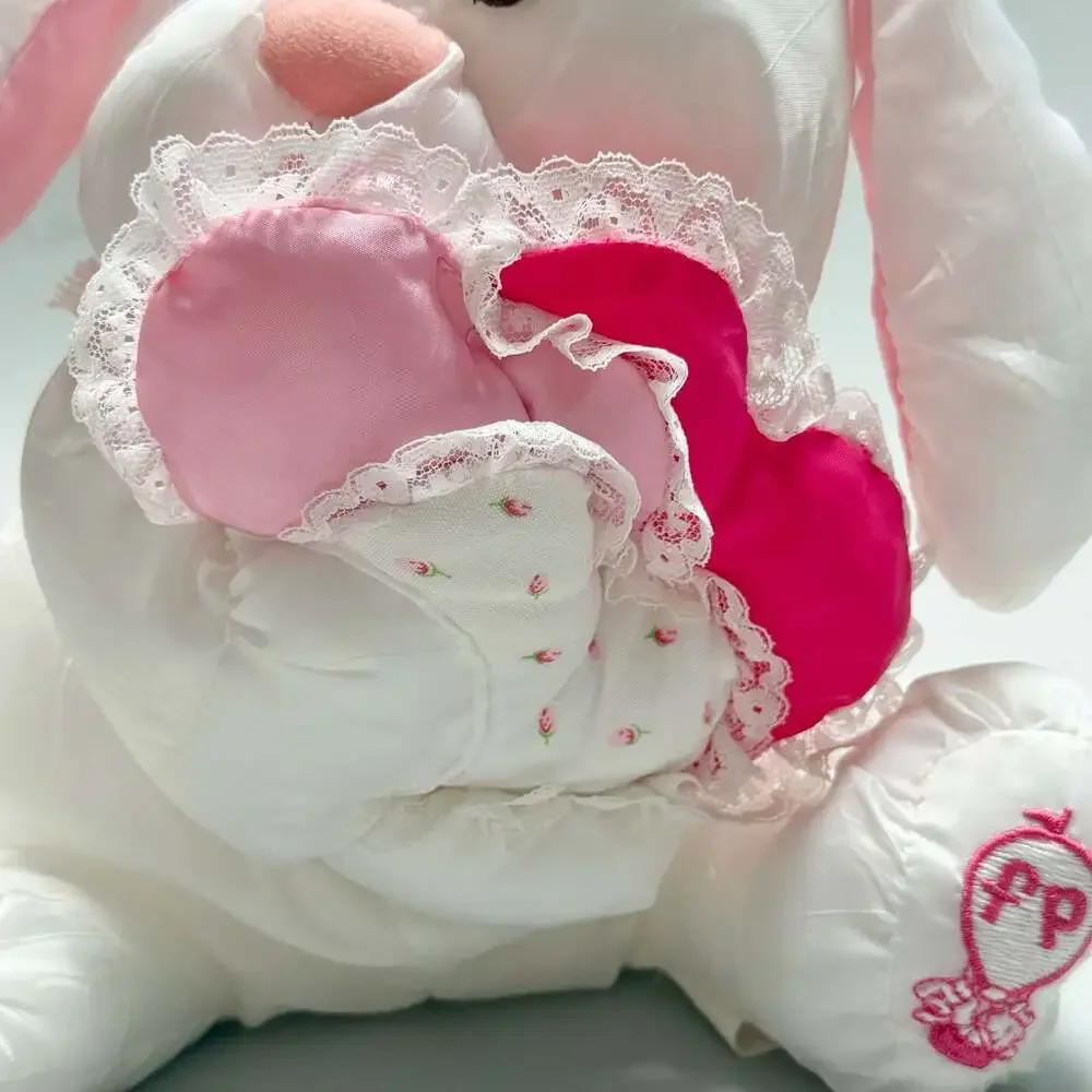 Vintage 1988 Fisher Price Puffalump White Bunny Rabbit Valentines Heart 80s 8024